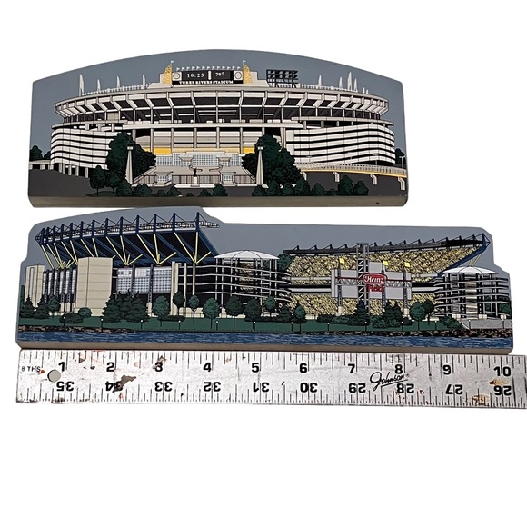 Pittsburgh Hometowne Collectibles Three Rivers Stadium & Heinz Field Wooden Art - Picture 13 of 13